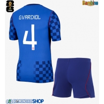 Maglie da calcio Croazia Josko Gvardiol #4 Seconda Maglia Bambino Mondiali 2026  Manica Corta + Pantaloni corti)